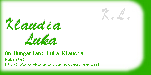 klaudia luka business card